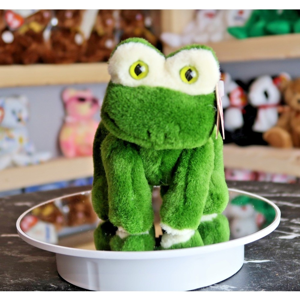 Ty Attic Treasures Prince Frog Green Plush Stuffed Animal Collectible 6048 NWT